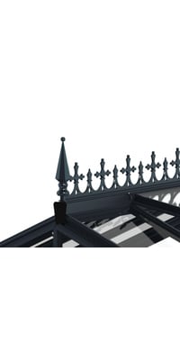 Optional Victorian ridge cresting and finials, in Anthracite